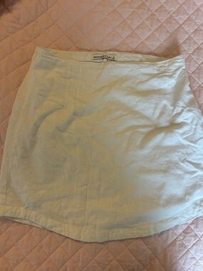 Abercrombie white linen mini skirt